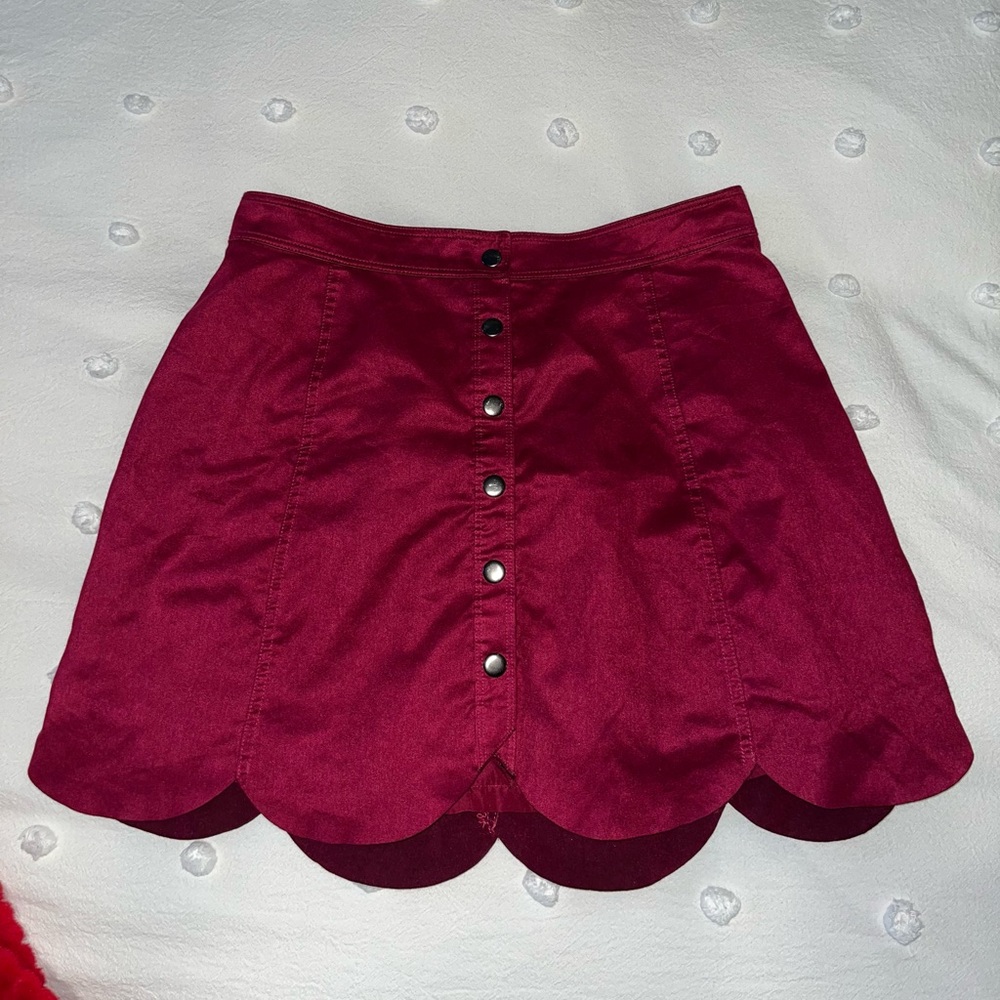 Burgundy skirt